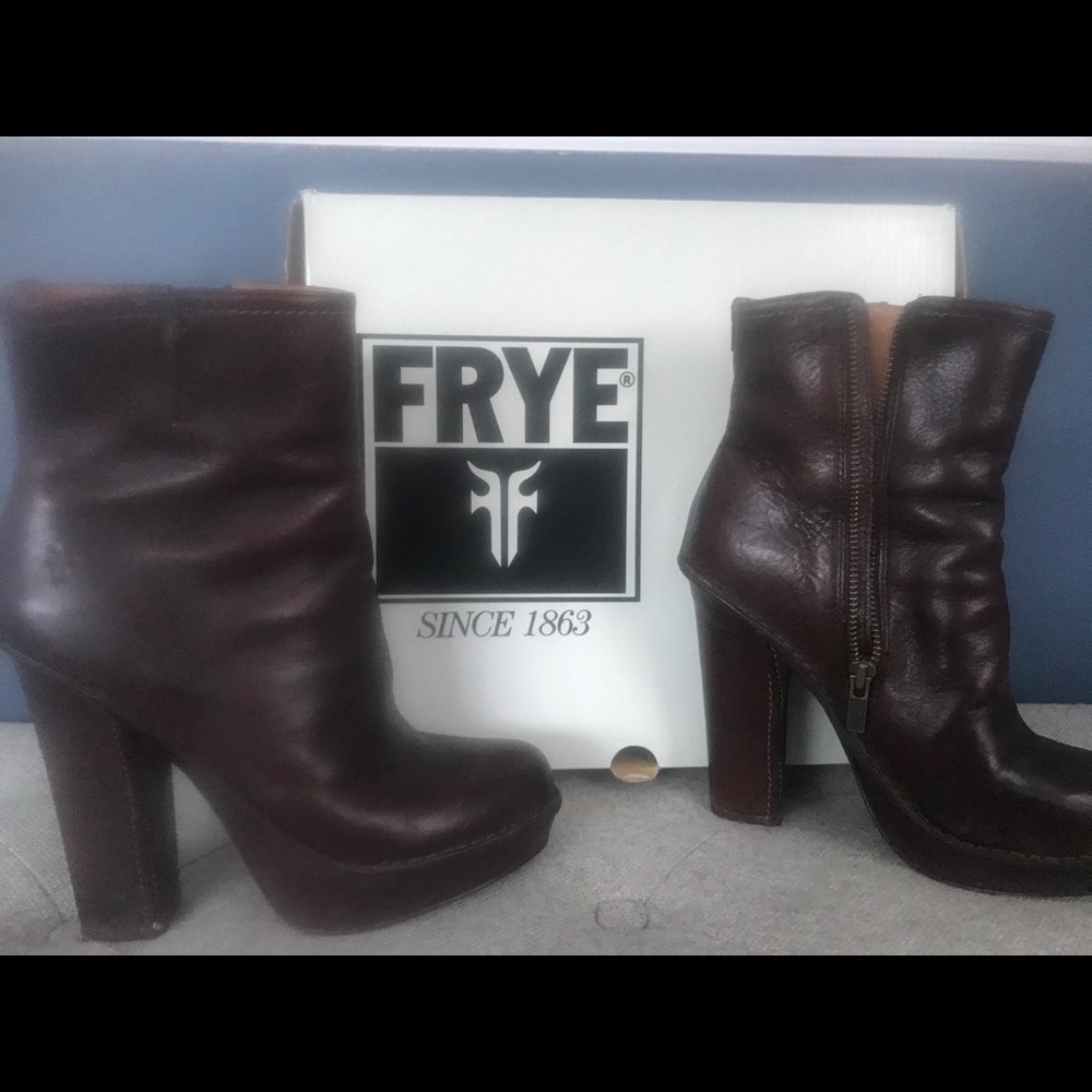 Frye women’s Victoria brown leather boots size 7 - Picture 4 of 7